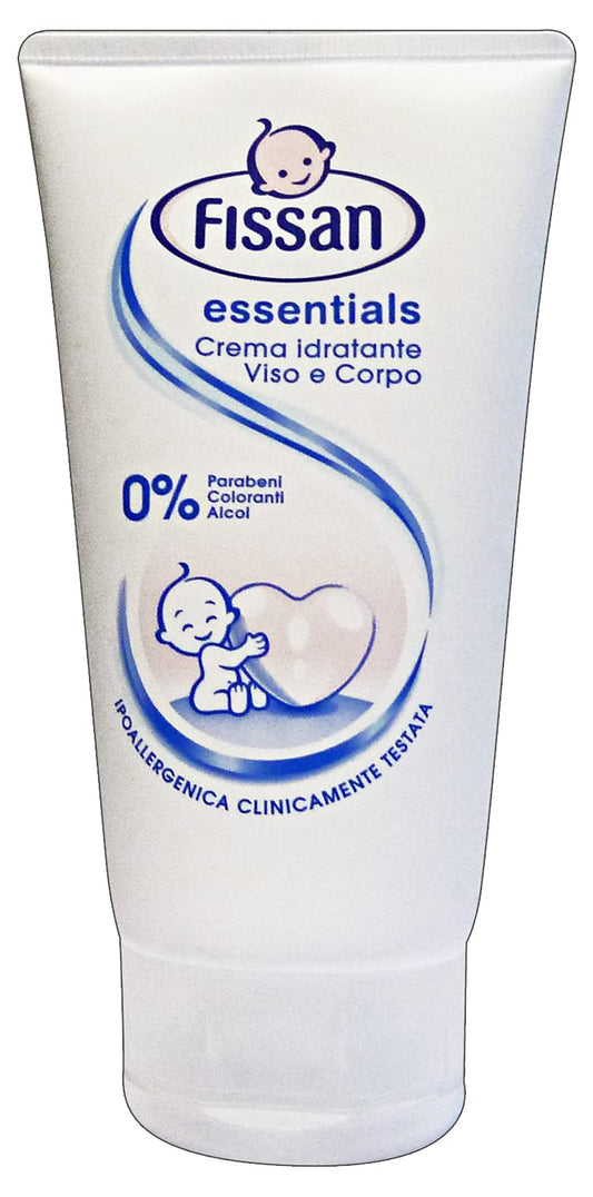 FISSAN - Crema Idratante Viso e Corpo - Formula Per Pelle di Neonati e Bambini - 0% Coloranti, Petrolati, Alcol etilico - Dermatologicamente Testata - 6 Confezioni - 150ml