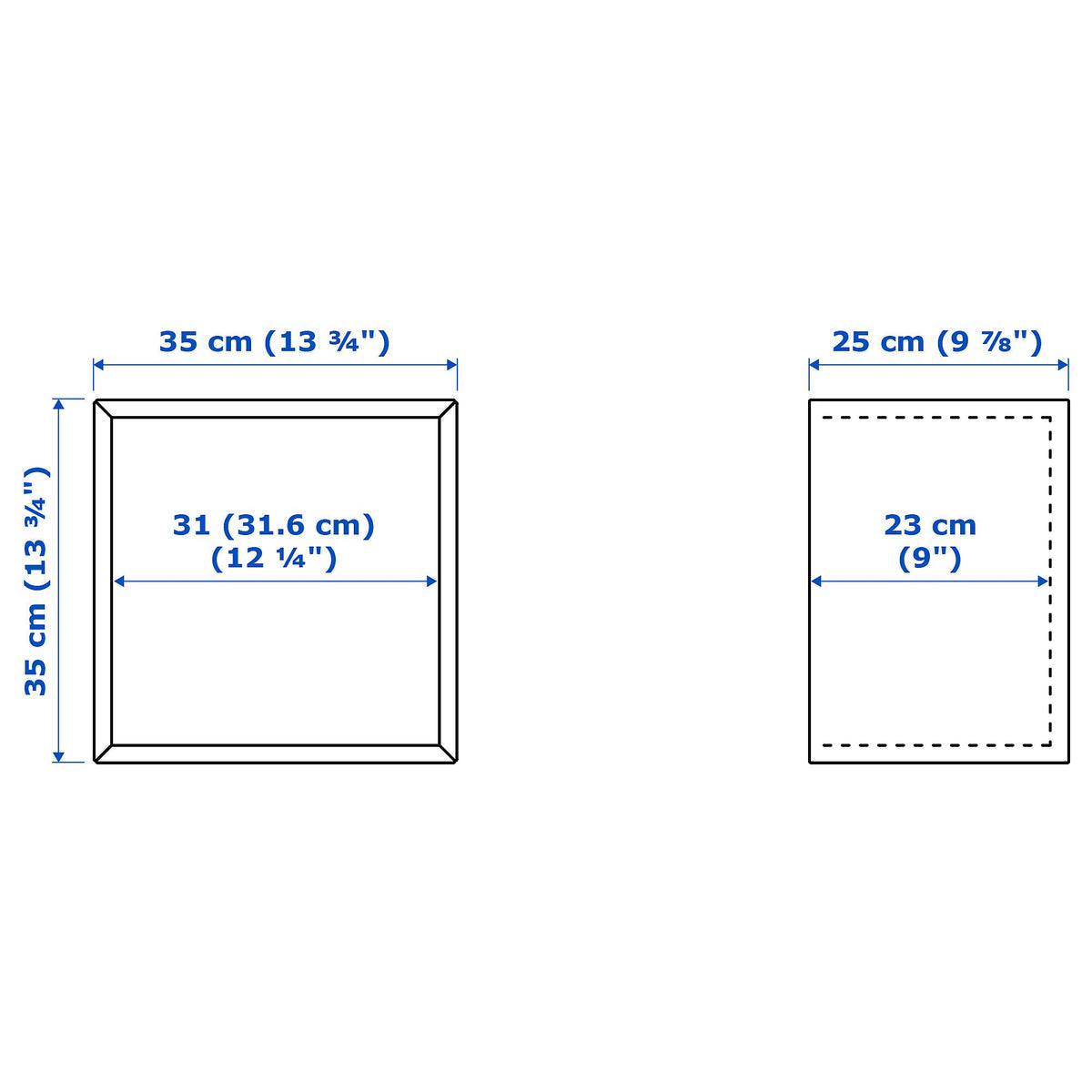IKEA EKET - Scaffale da parete, 35 x 25 x 35 cm, effetto rovere tinto bianco