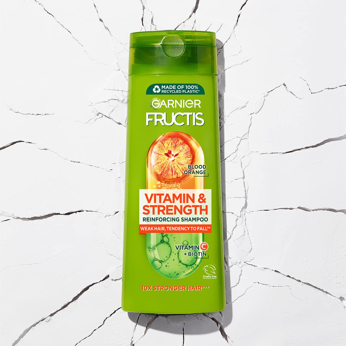 Garnier Fructis Vitamine&Forza, Shampoo Fortificante per Capelli Fragili e Soggetti a Rottura, Formula Arricchita con Vitamine per Capelli 10 Volte più Forti, 250 ml
