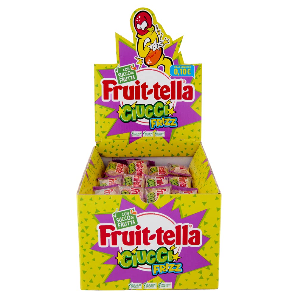 Fruittella Ciuccio Frizz, Caramelle Gommose Frizzanti, Gusto Frutti Assortiti, Idee Regalo per Compleanni e Feste, Box da 150 pezzi Incartati Singolarmente