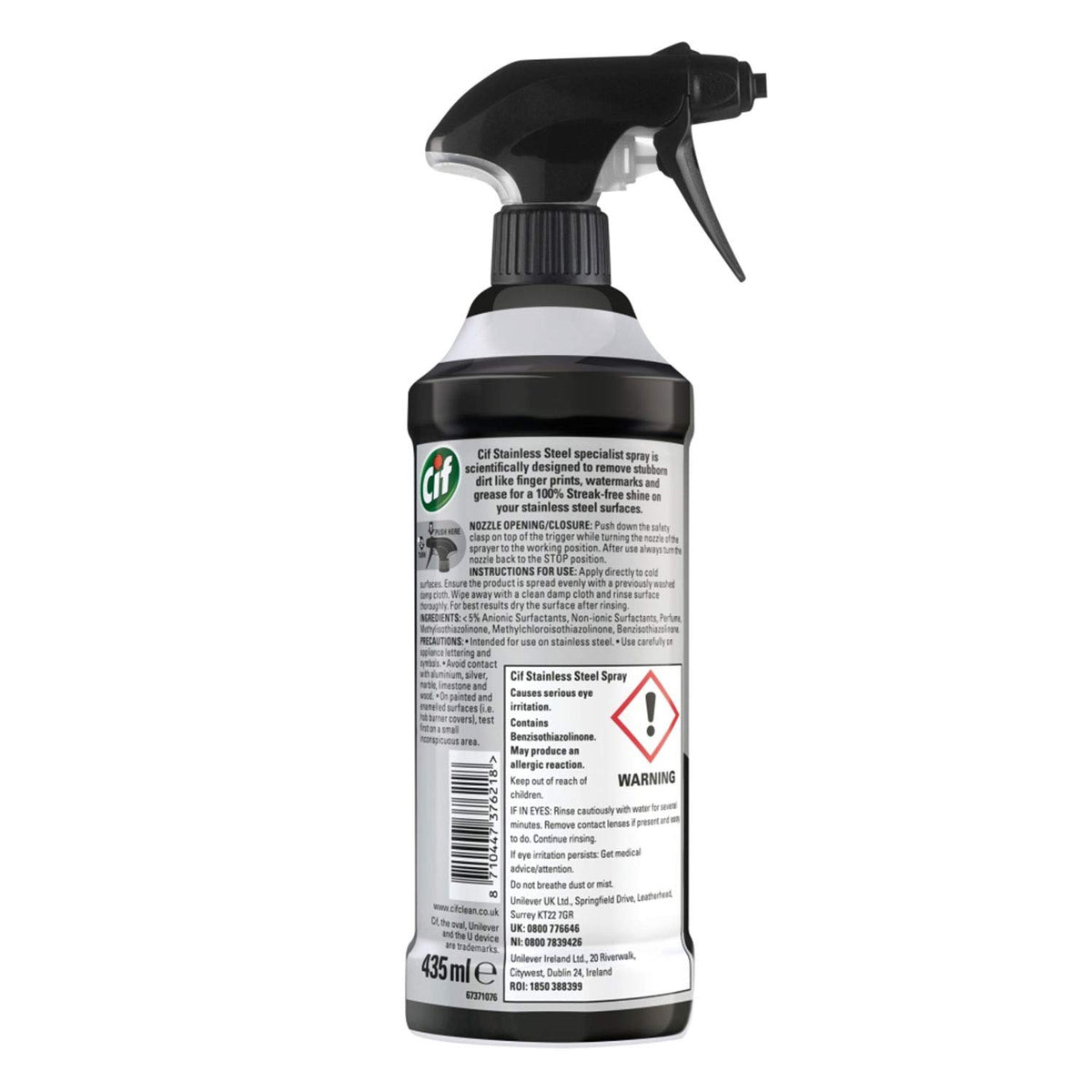 Cif Spray detergente per acciaio inox, 435 ml