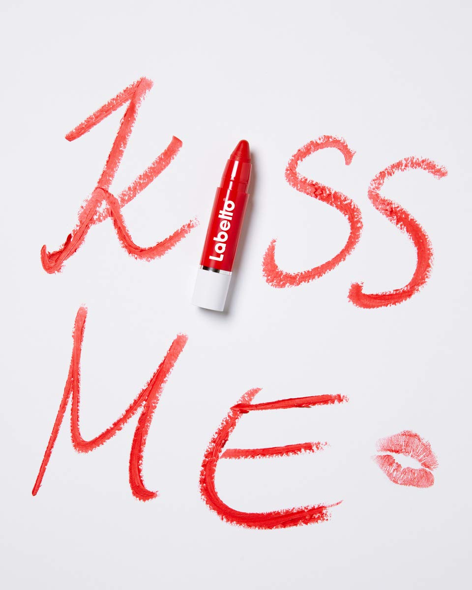 Labello Lips2Kß Color Lip Balm Hot Pink in Confezione da 3 (3 x 3 g), Cura delle Labbra con Colori intensi, Rossetto con Vera Cura Labello, Rosa