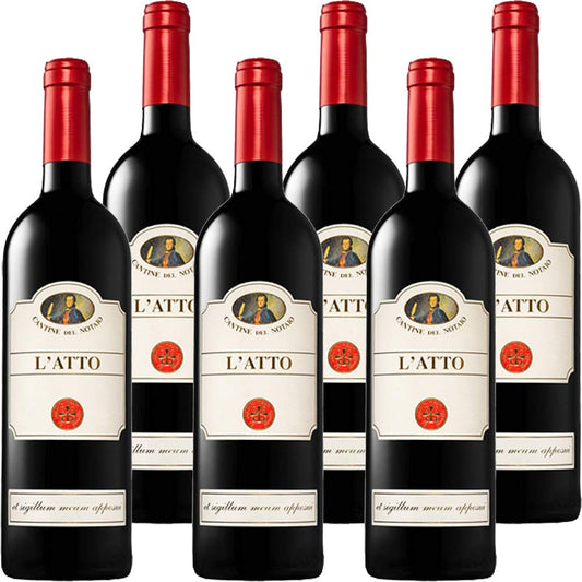 Aglianico del Vulture L'Atto | Cantine del Notaio | Vino Rosso Basilicata IGT | Confezione 6 Bottiglie 75 Cl | Idea Regalo