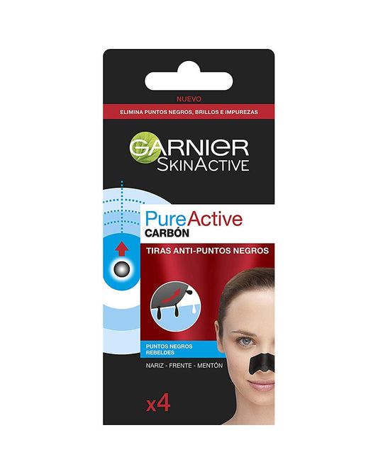 Garnier PURE ACTIVE CARBON tiras anti-puntos negros 4 u