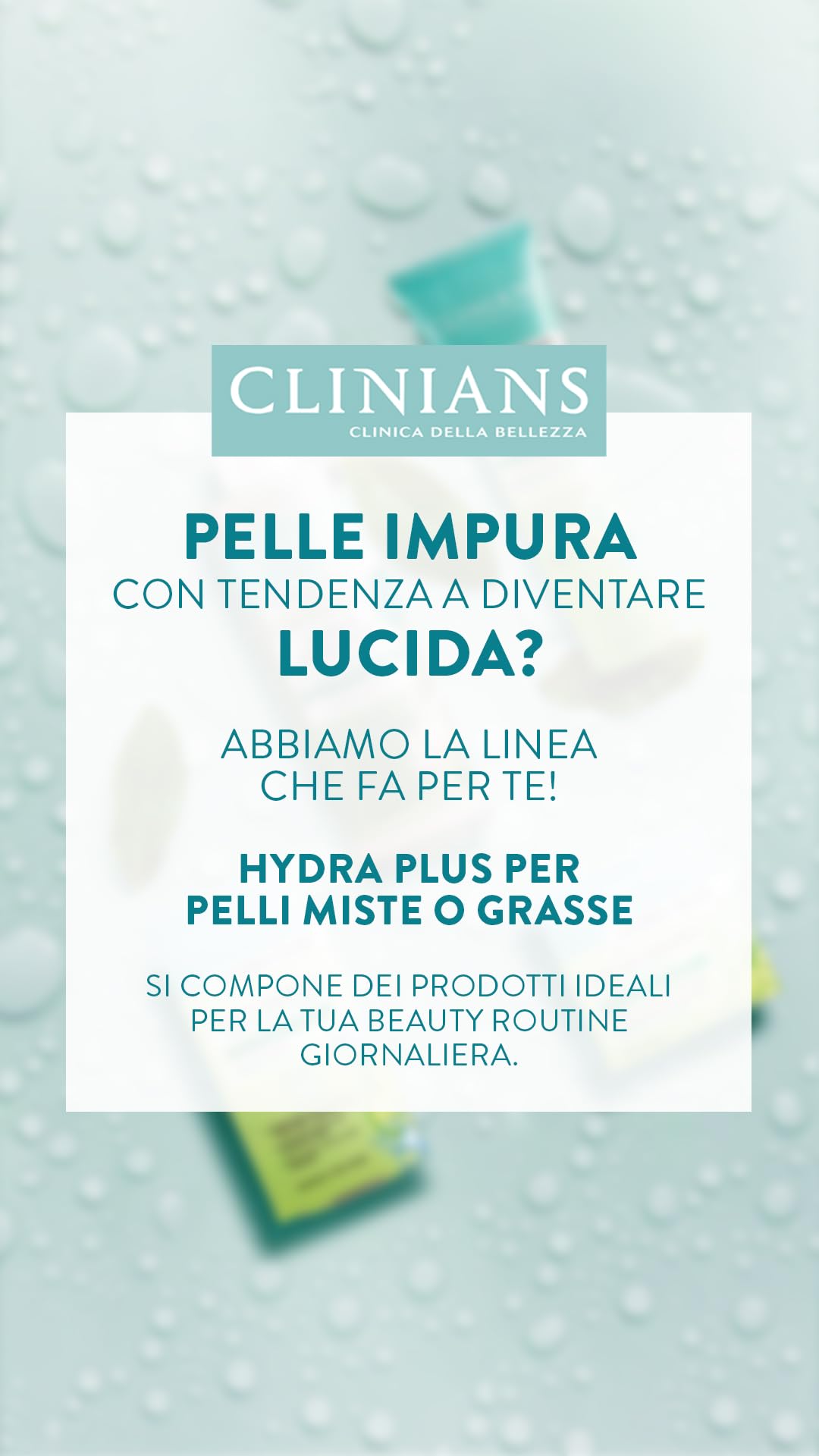 CLINIANS | Acqua Micellare Rimozione Trucco Purificante Hydra Plus Active, Dermatologicamente Testato, Deterge Delicatamente, Made in Italy, 400 ml