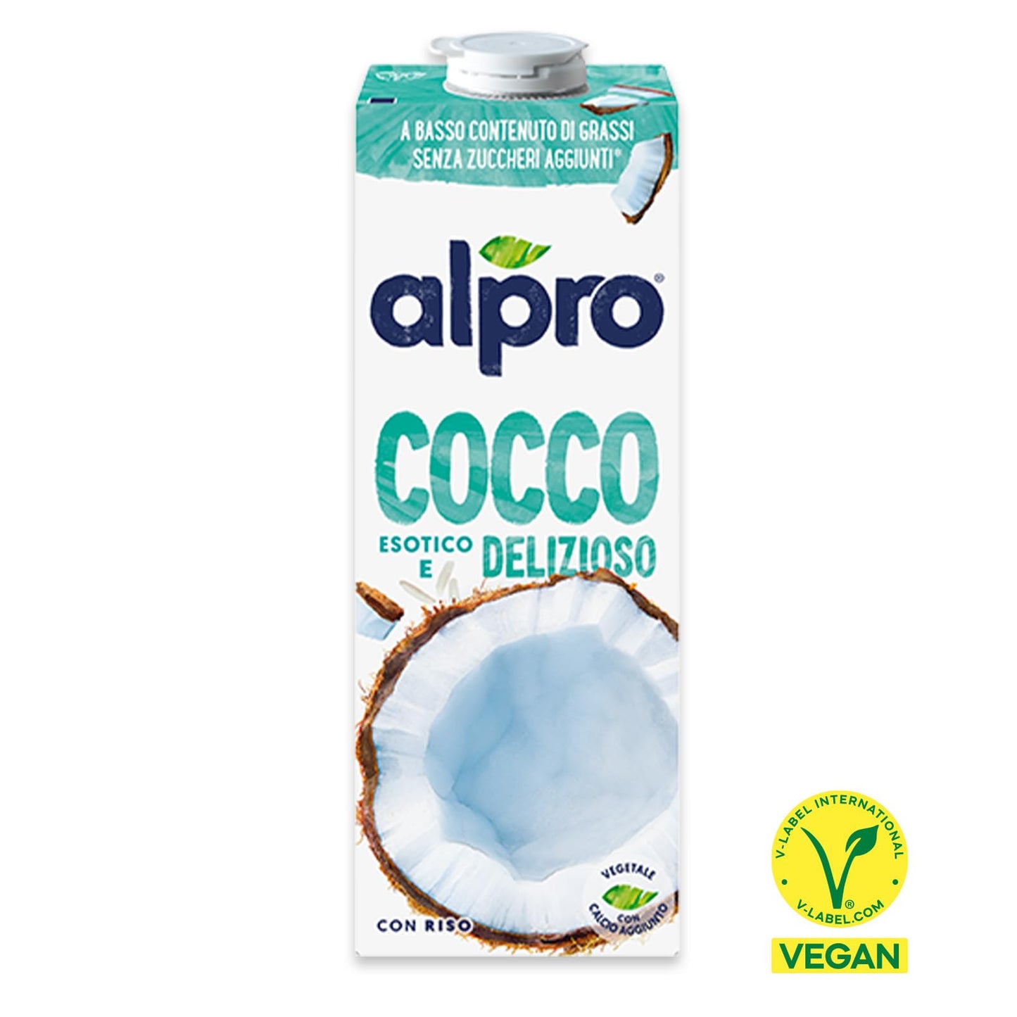 ALPRO CLASSICO, Bevanda al COCCO, 100% vegetale con vitamine B2, B12 e D (8 confezioni x 1 Litro)
