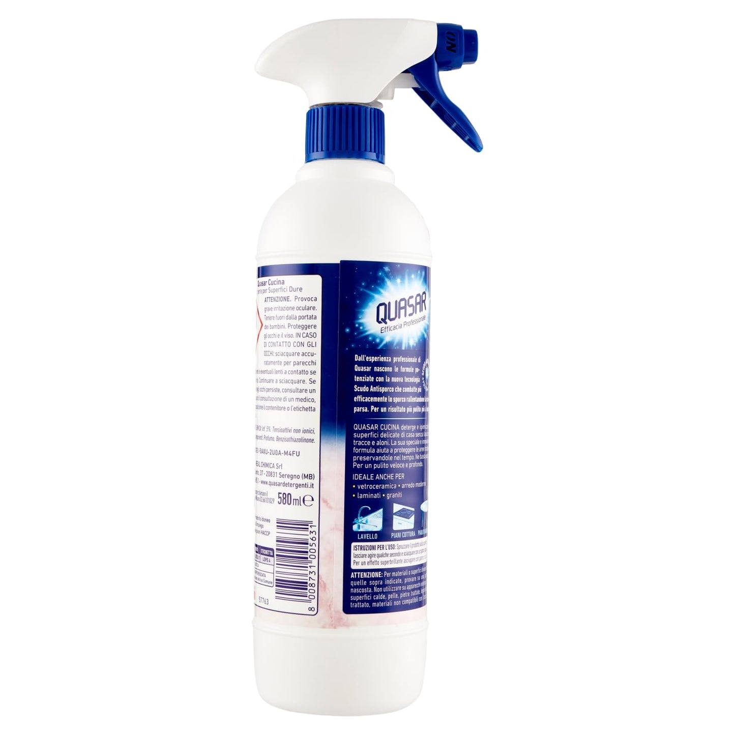 Quasar Sgrassatore Cucina Spray 580ml, 580ml