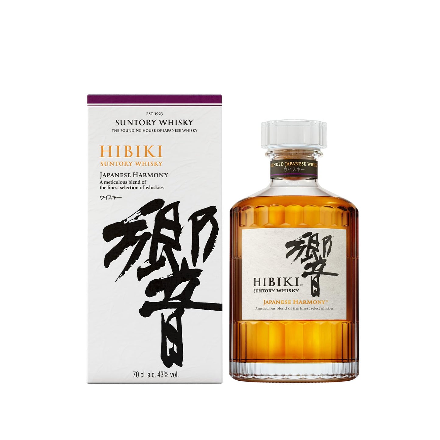 Suntory Whisky Japanese Harmony, da una Raffinata Combinazione dei Più Pregiati Whisky Selezionati, 43° Vol. - Bottiglia da 700ml