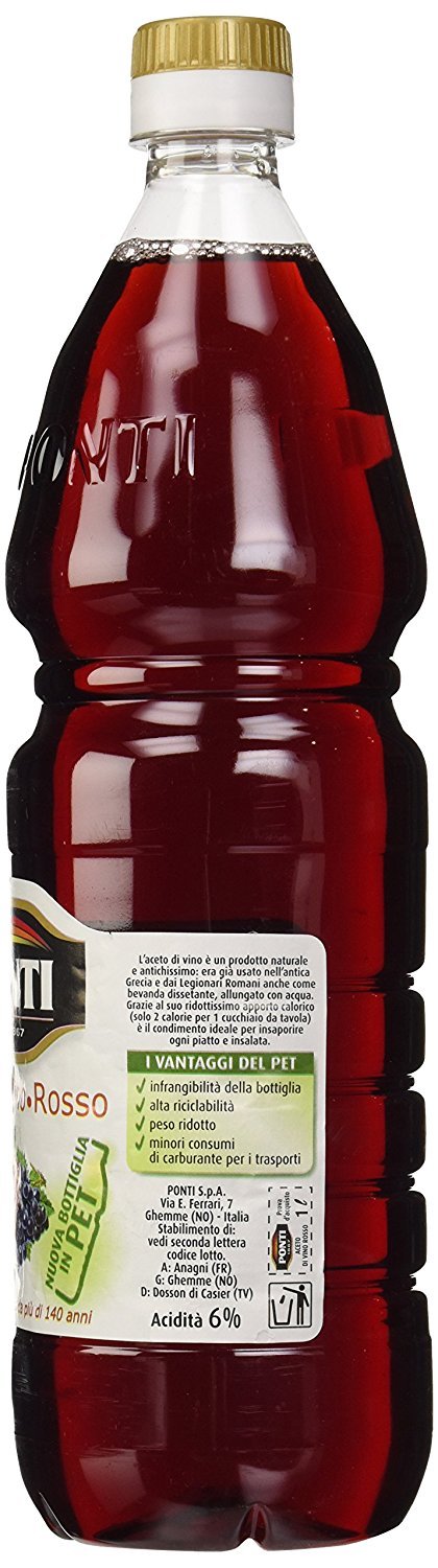 Ponti Aceto Rosso Pet Ml.1000 x 12 bottiglie