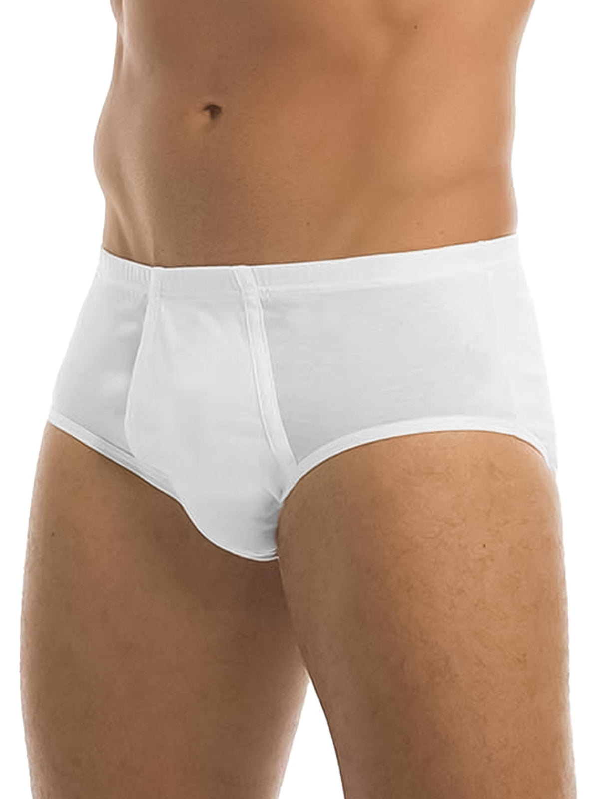 GARDA - 6 Slip Uomo Alto con Apertura, 100% Cotone Filo di Scozia, Slip Alto, Art. 0956