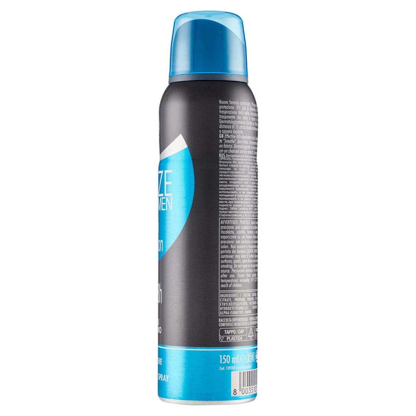 Breeze Deodorante Spray Men Fresh Protection, 150ml