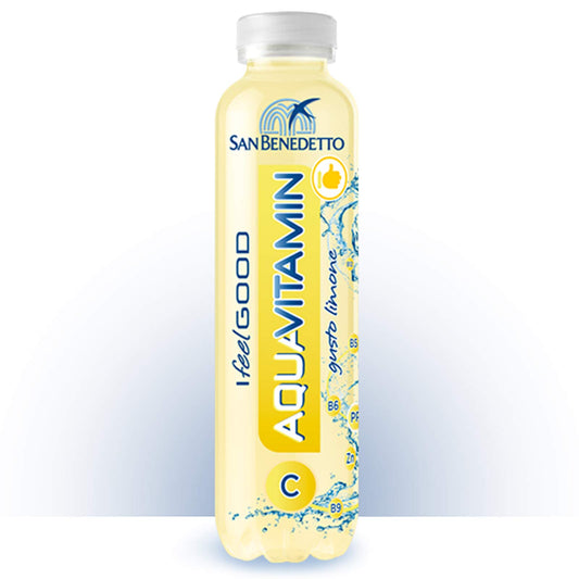 12 BOTTIGLIE DA 400 ML ACQUA SAN BENEDETTO AQUAVITAMIN GUSTO LIMONE I FEEL GOOD