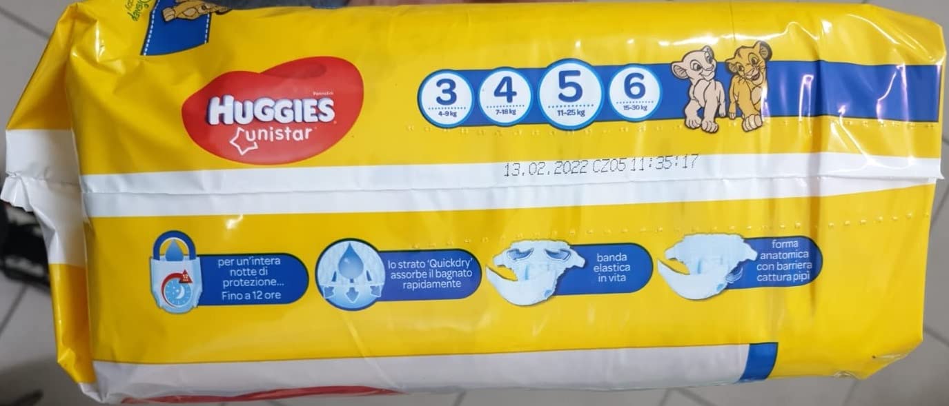 Huggies Unistar Pannolini, Taglia 5 (11-25 kg), 1 Pacco da 15 Pezzi