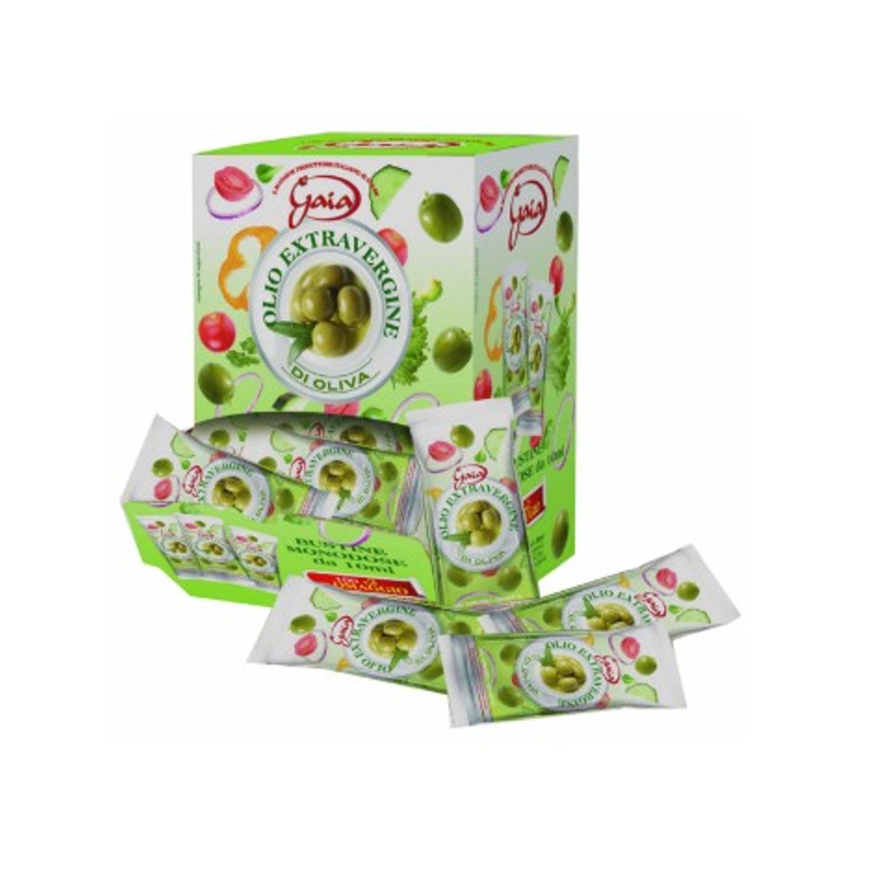 Gaia Olio Extra Vergine di Oliva Confezione da 100 bustine da 10 ml cadauna (1000043158)