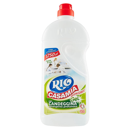 Rio Casamia Candeggina 9 pezzi da 1,25L - 11,25L per la casa, senza profumazione, per porcellana, ceramica, vetro, acciaio inossidabile e toilette