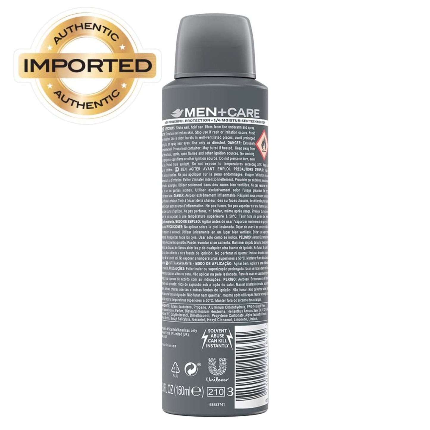 Dove Men+Care DMC, Deodorante Uomo Spray Sport Active, 150 ml