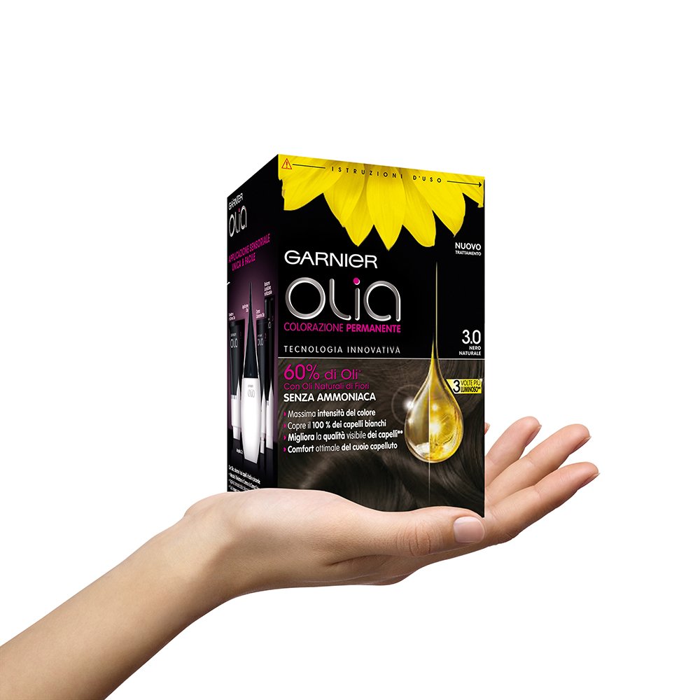 Garnier Olia Colorazione Permanente, 3.0 Nero Naturale