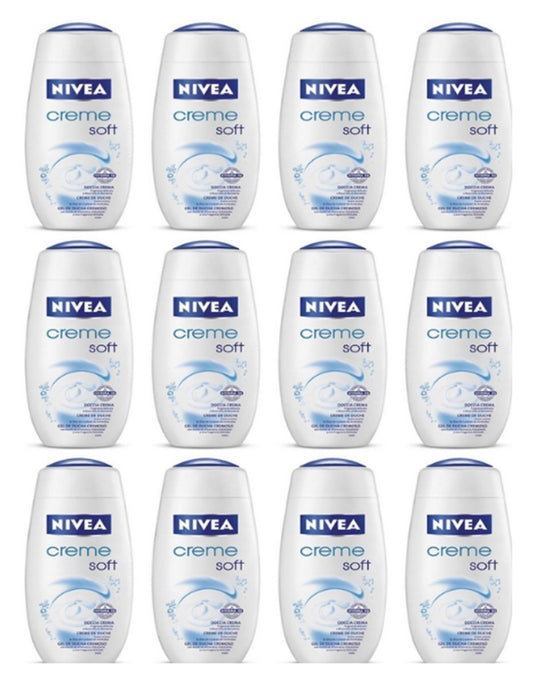 12 x NIVEA Doccia Schiuma Creme Soft 250 Ml