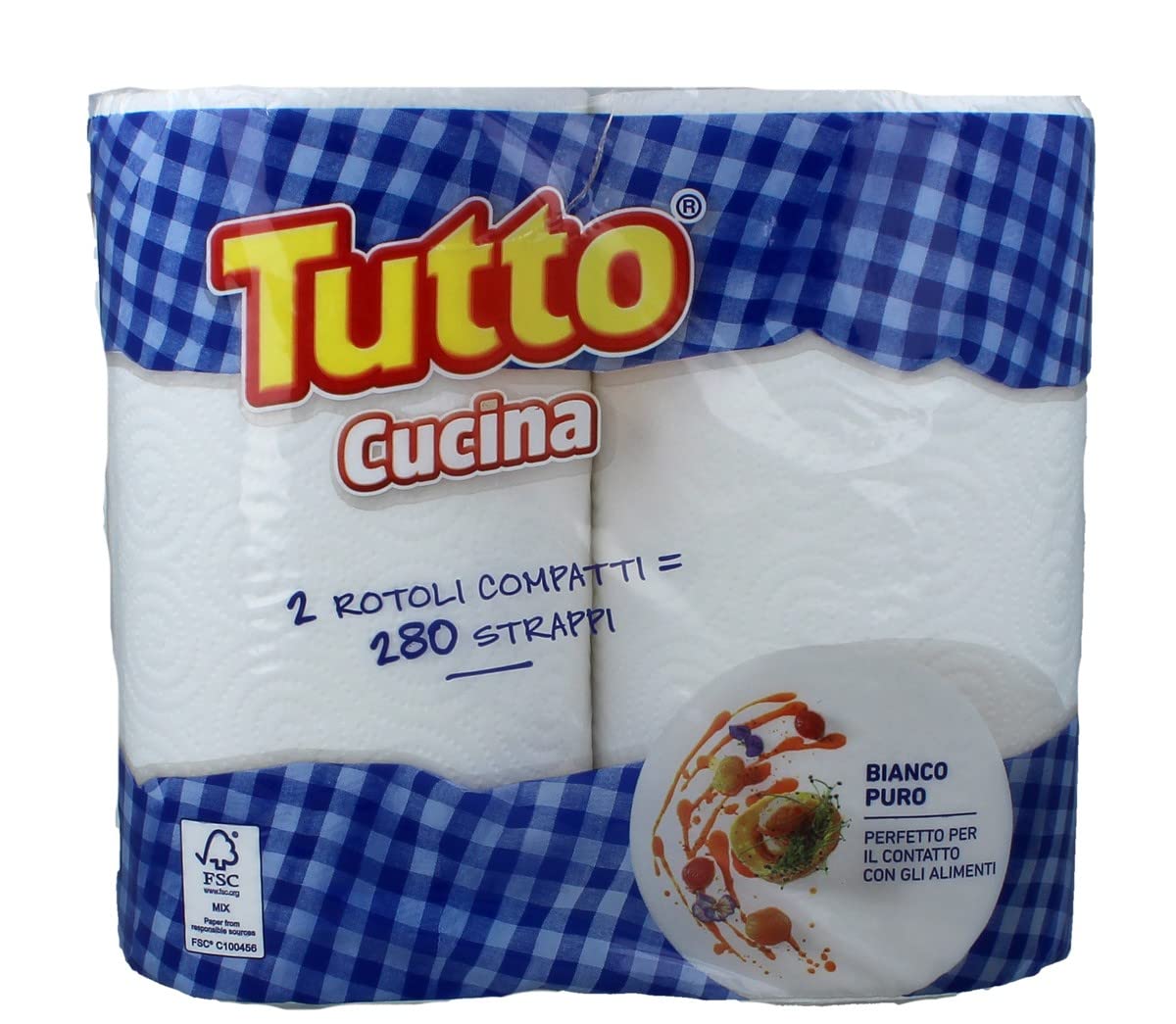 Tutto Asciugatutto Cucina 280 Strappi, 2 Rotoli