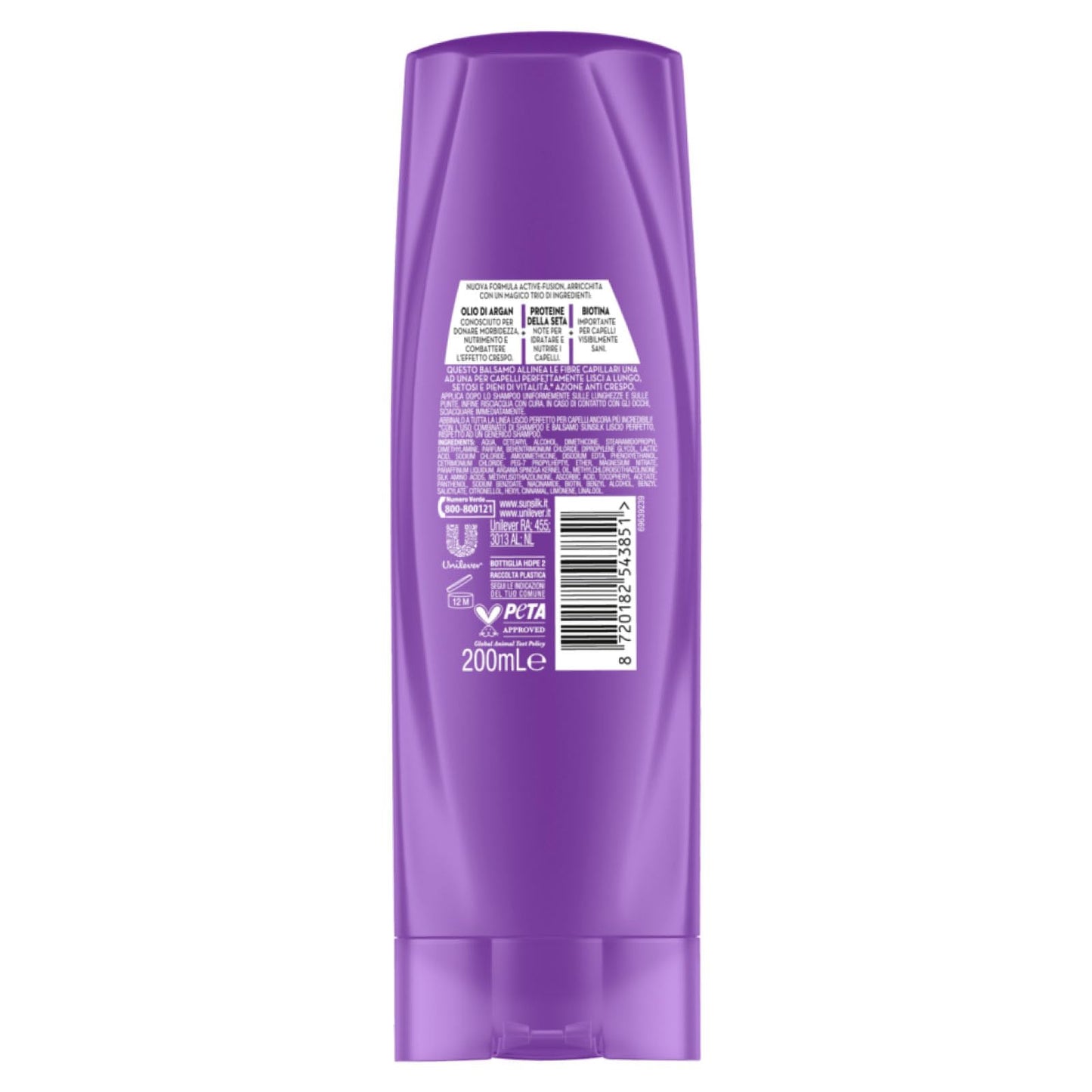Sunsilk Balsamo Liscio Perfetto Azione Anti Crespo per Capelli Lisci e Brillanti - 5 Flaconi da 200ml