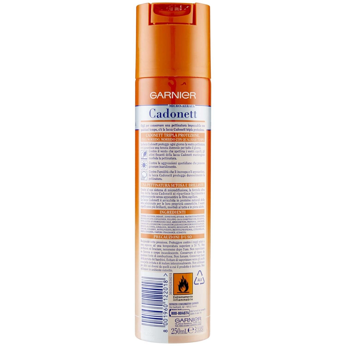 Garnier Cadonett Lacca Capelli Fissaggio Forte, 250ml