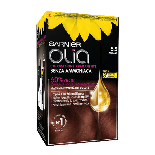 Garnier Olia Colorazione Permanente, 5.5 Mogano - 1 Pacco