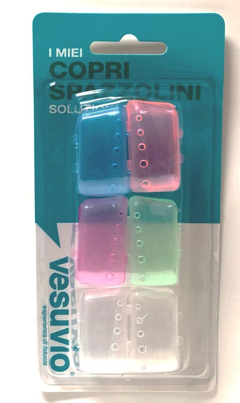 VESUVIO 6 PZ COPRISPAZZOLINO COPRI SPAZZOLINO DA VIAGGIO CUSTODIA