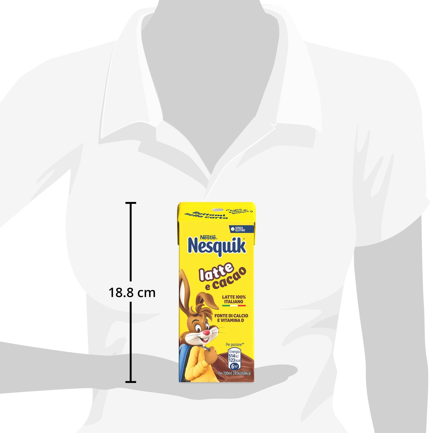 NESQUIK Pronto da Bere Latte e Cacao 24 Brick da 180ml (4,32L)