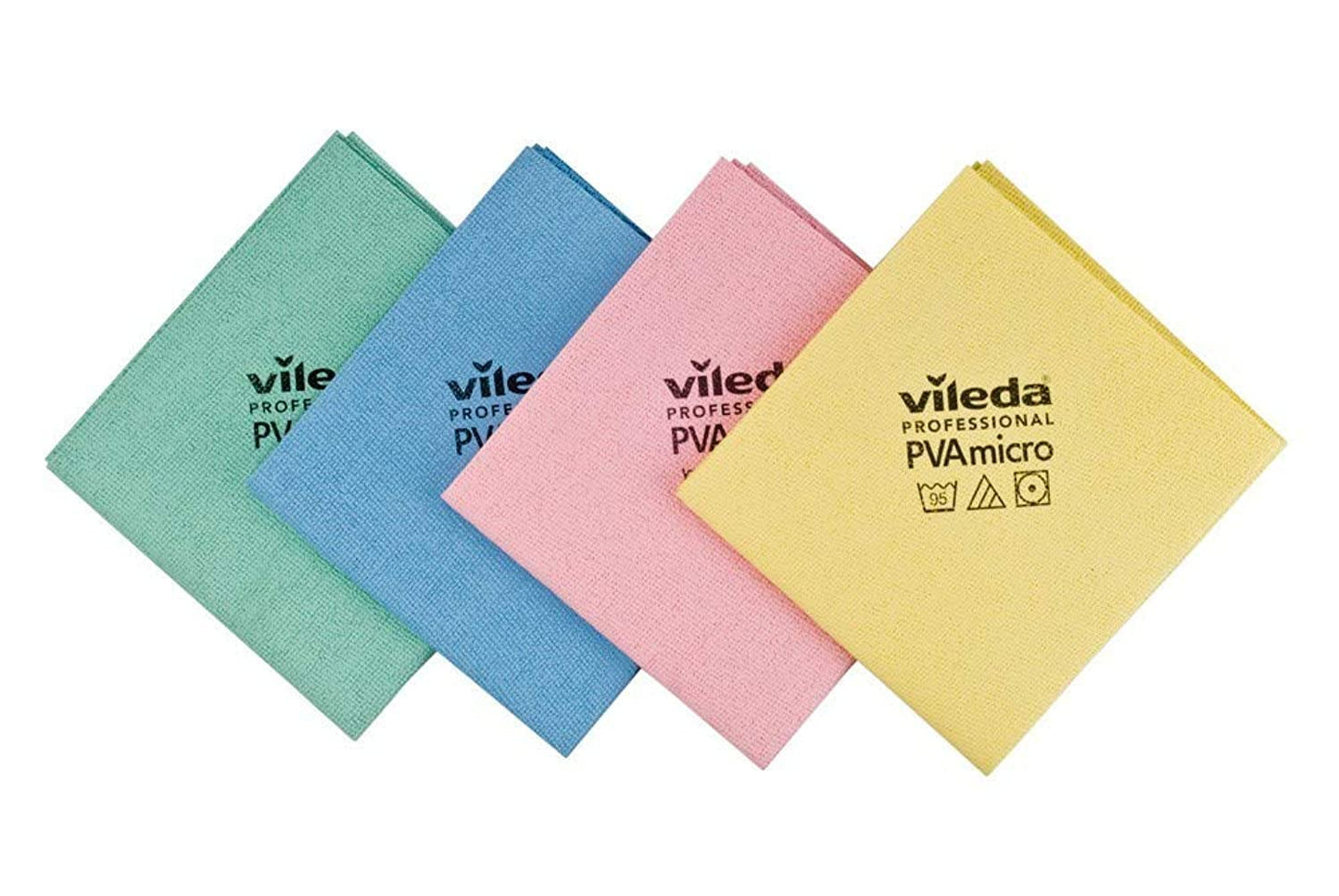 Vileda Panno PVA Micro Poker in Confezione da 4 Colori (Azzurro-Verde-Rosso-Giallo)