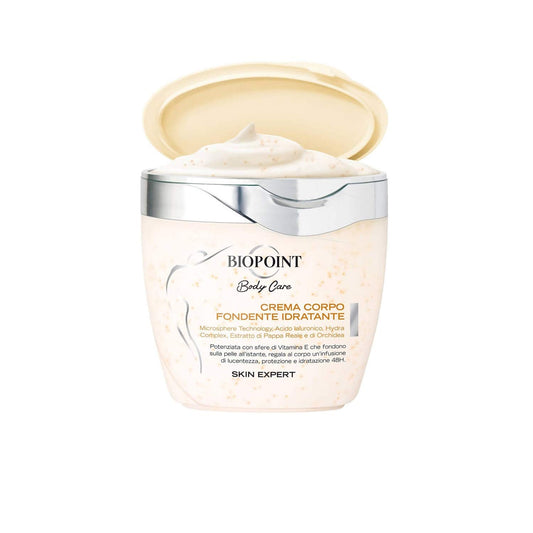 Biopoint - Crema Corpo Fondente Idratante, Azione Protettiva e Idratante Fino a 48h, Concentrato Antiossidante di Vitamina E, Dona una Pelle Luminosa, Levigata e Protetta, 300 ml