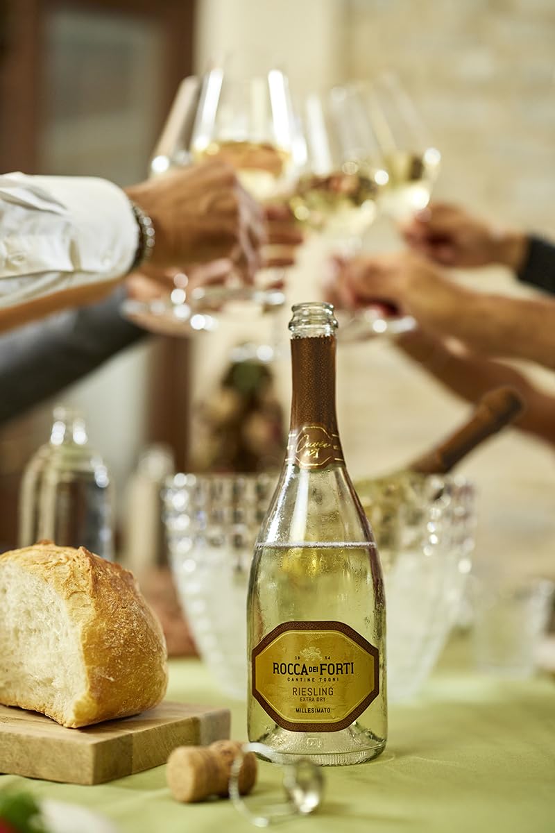 Rocca dei Forti Spumante Riesling Cuvèe n°1 Extra Dry Millesimato - Pacco da 6 x 750 ml