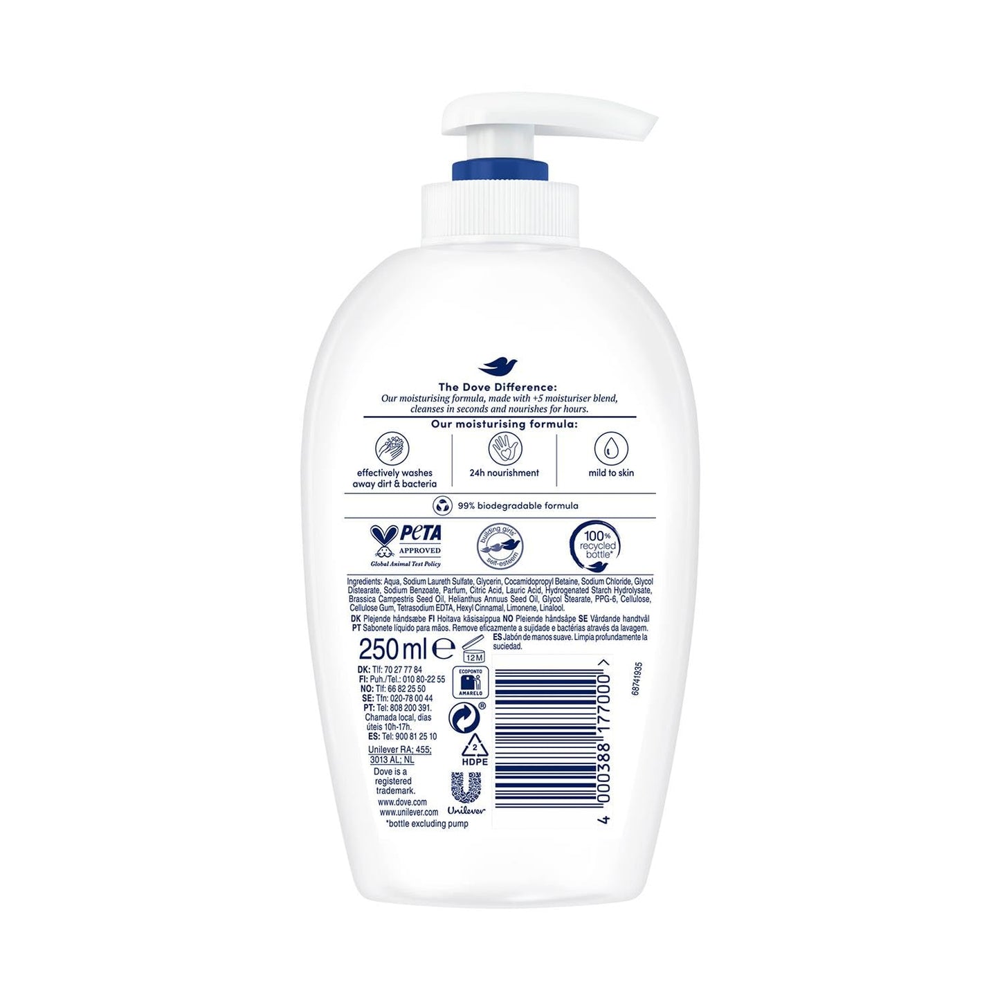 DOVE SAP.LIQUIDO 250ML