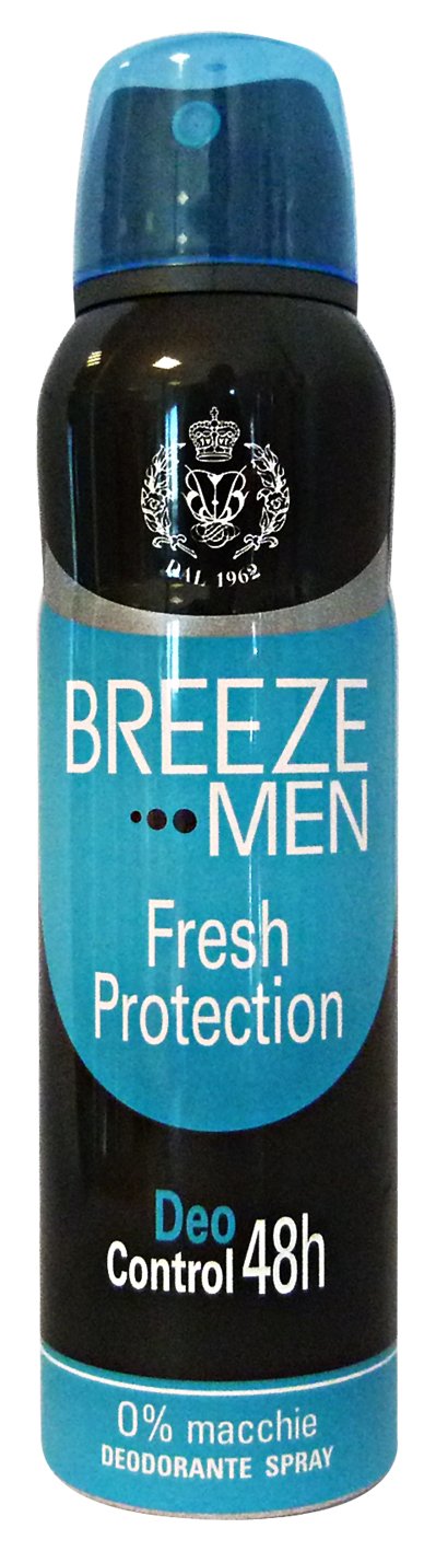 BREEZE Set 6 Deodorante Spray Men Fresh Protezione 150 Ml. Cura Del Corpo