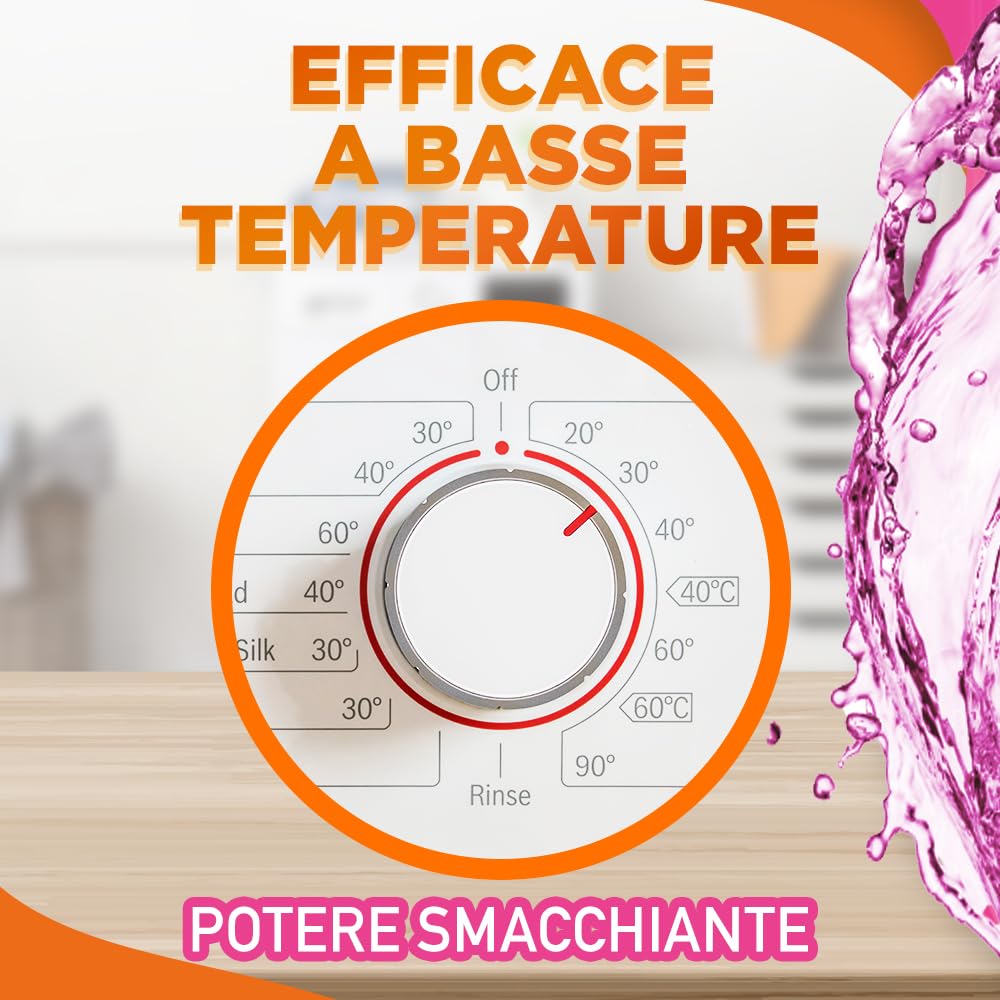 Sole Detersivo Lavatrice Potere Smacchiante 183 Lavaggi, Formula igienizzante, Detersivo Lavatrice Liquido Potere Smacchiante, rimuove le macchie a basse temperature