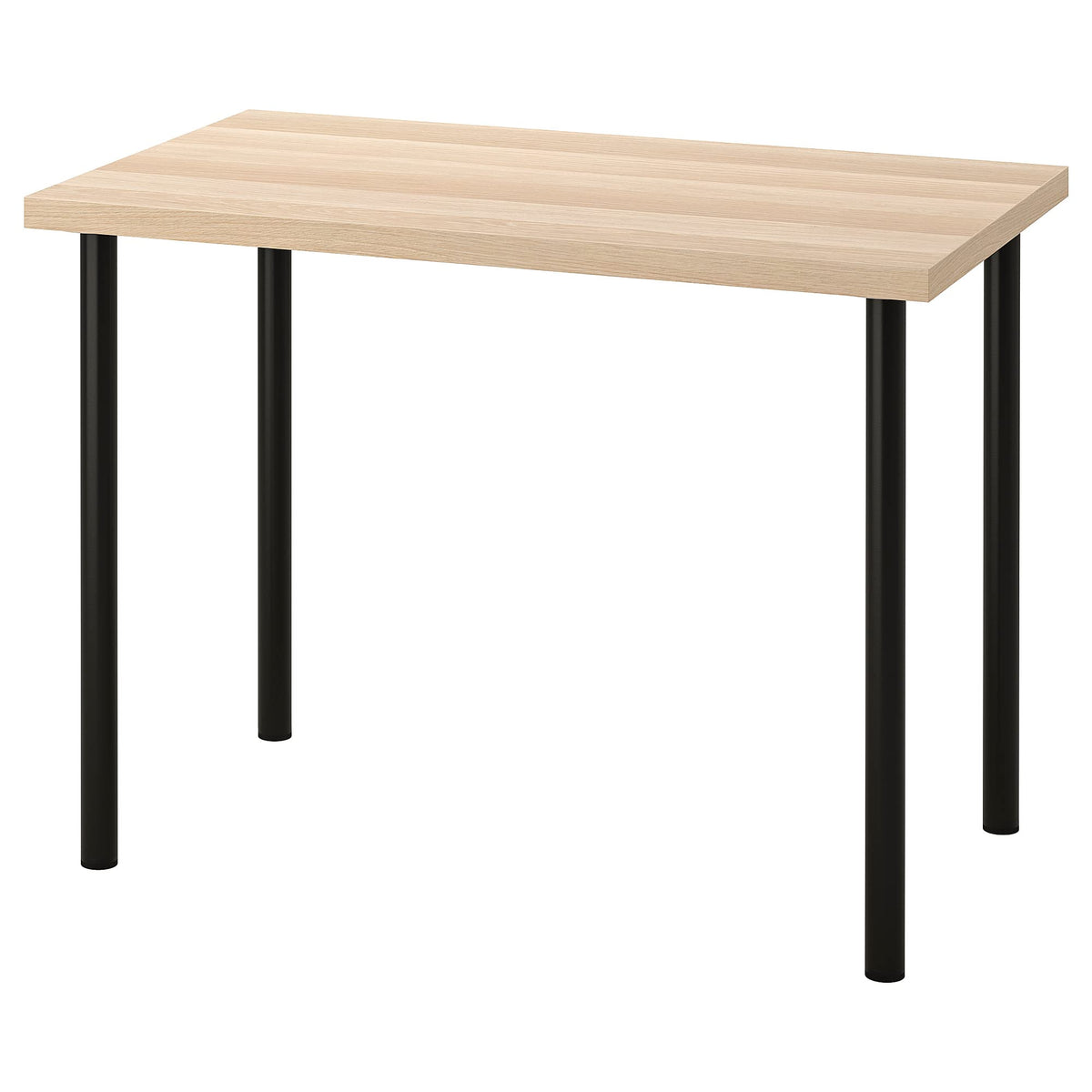 IKEA ADILS/LINNMON - Scrivania, 100 x 60 cm, effetto rovere tinto bianco/nero