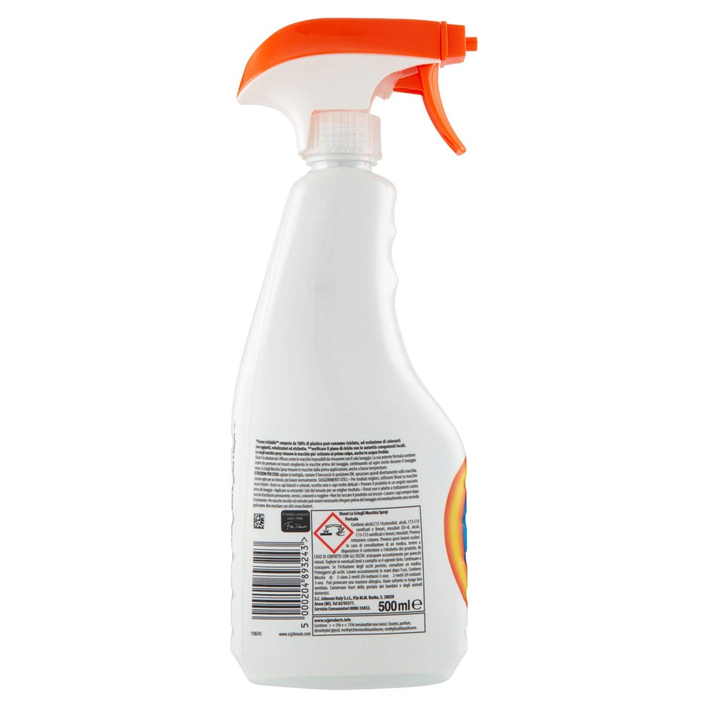 Shout Smacchiatore Bucato Spray Tripla Azione, 500 ml