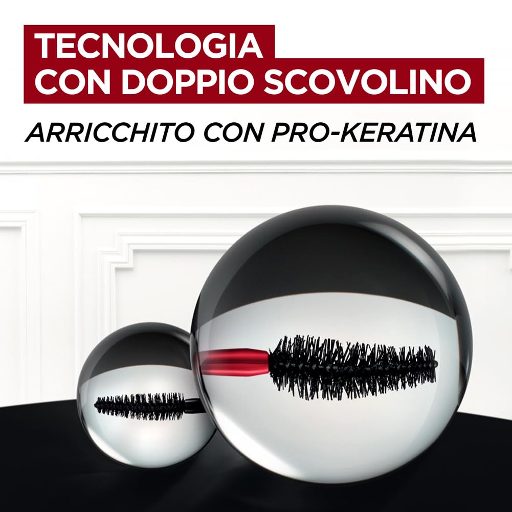 L'Oréal Paris Mascara Pro XXL Lift, Per Ciglia Effetto Laminazione, Incurva e Solleva, Risultato Fino a 24H a Prova di Sbavatura e No Trasfer, Formula Arricchita con Pro-Keratina, 12 ml