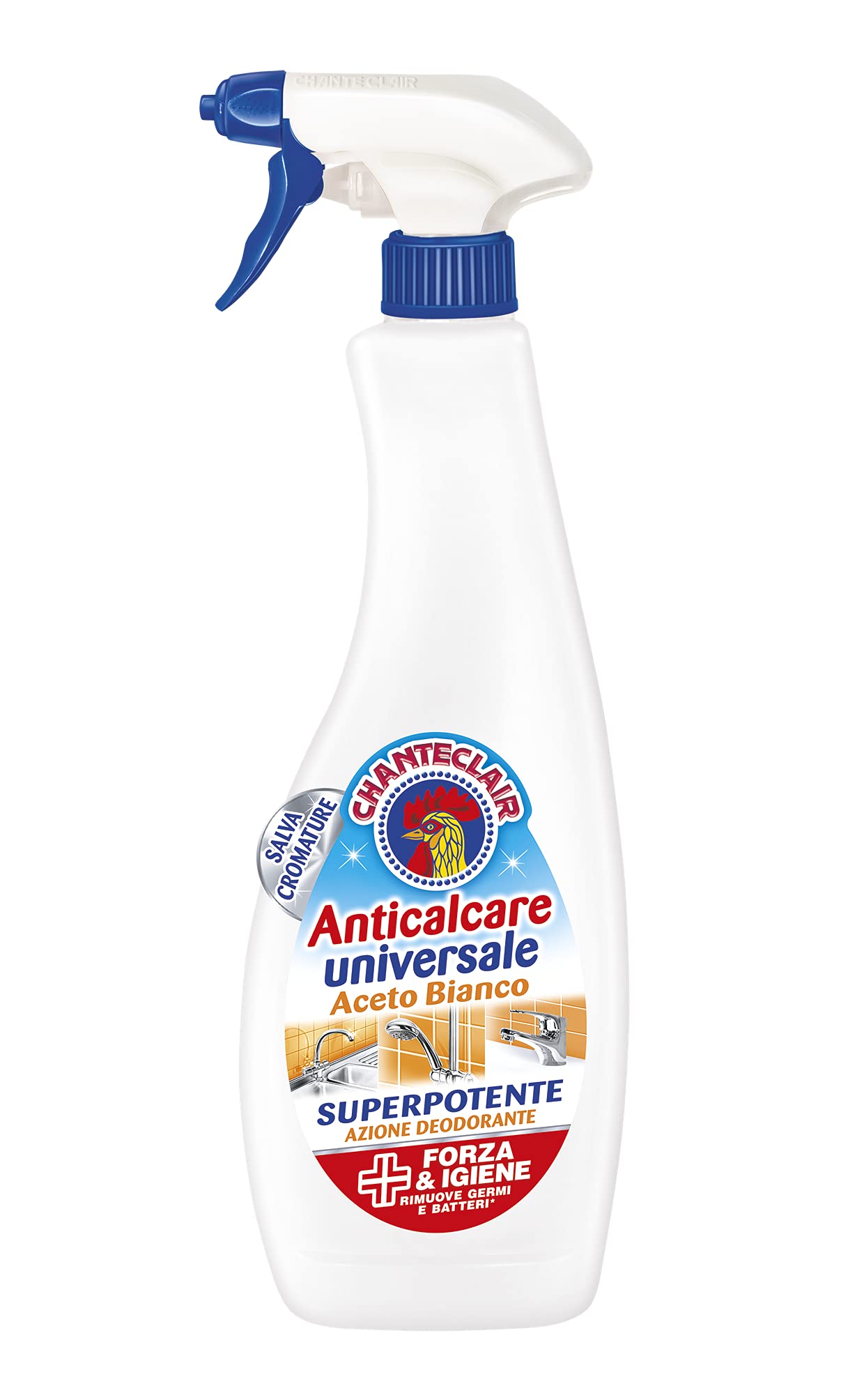 CHANTECLAIR ANTICALCARE ACETO SPRAY, Anticalcare Universale Aceto Bianco, Nessuna Profumazione, 625 ml