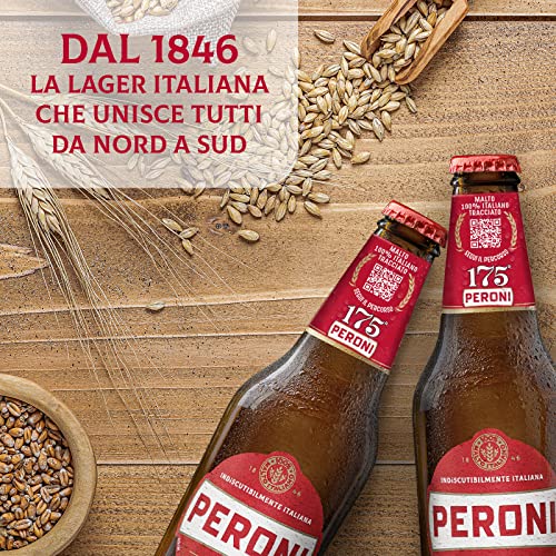 Peroni Birra Limited Edition, Cassa Birra con 15 Birre in Bottiglia da 66 cl, 9.90 L, Birra Lager con Malto 100% Italiano, Gusto Moderatamente Amaro, Gradazione Alcolica 4.7% Vol