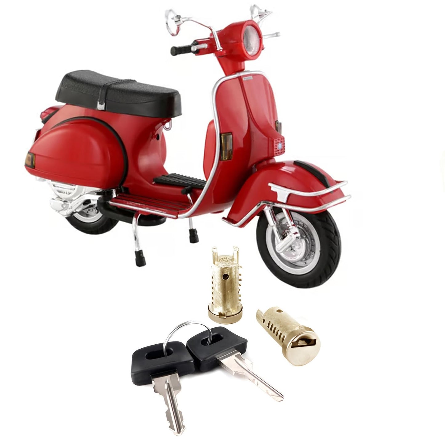 CG94 Kit Serratura - 2 Cilindretti 2 Chiavi - Compatibile P. VESPA