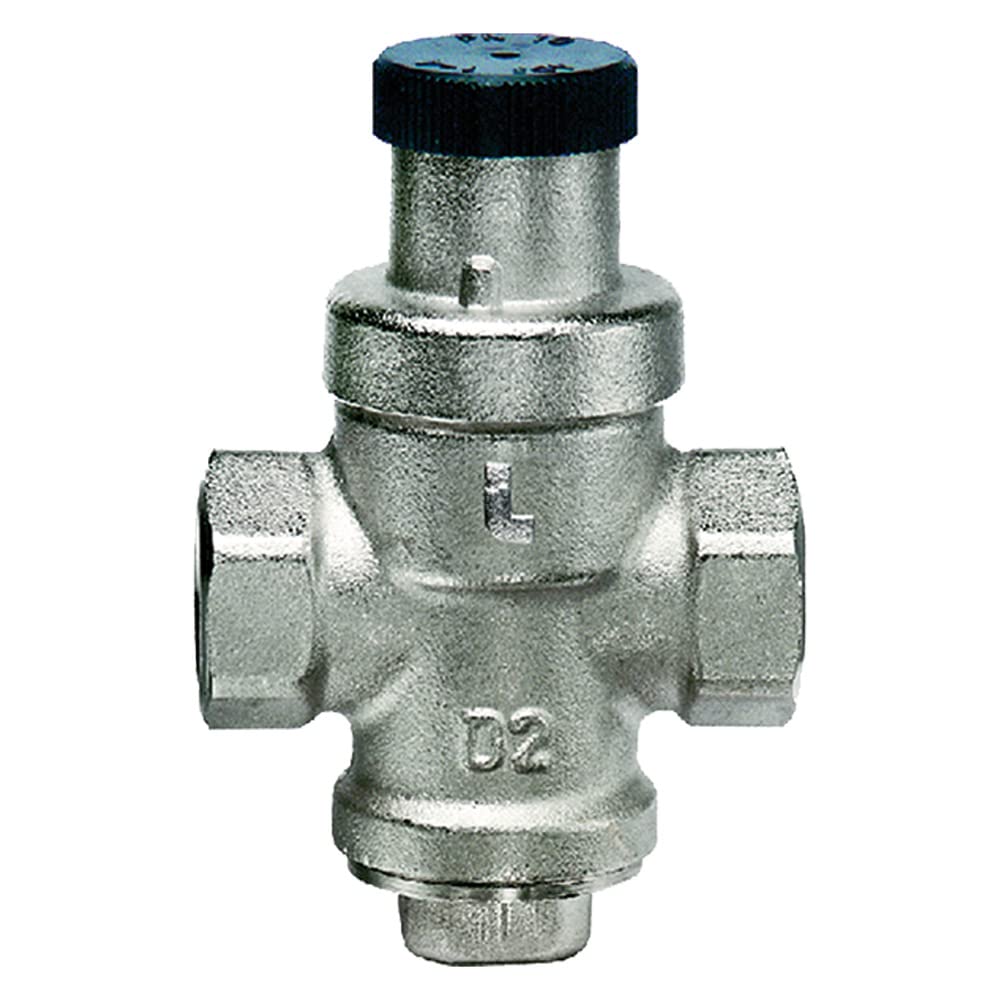 Riduttore Di Pressione "Minibrass" Corpo In Ottone Nichelato. Funzionamento A Pistone Con Sede Compensata. Taratura Tra 1 E 4 Bar.