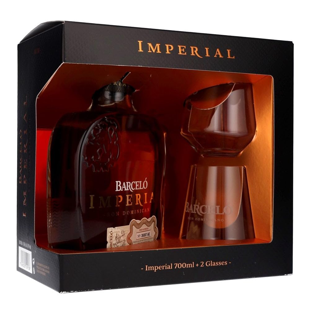 Barceló Imperial Ron Dominicano 38% Vol. 0,7l in Giftbox with 2 glasses