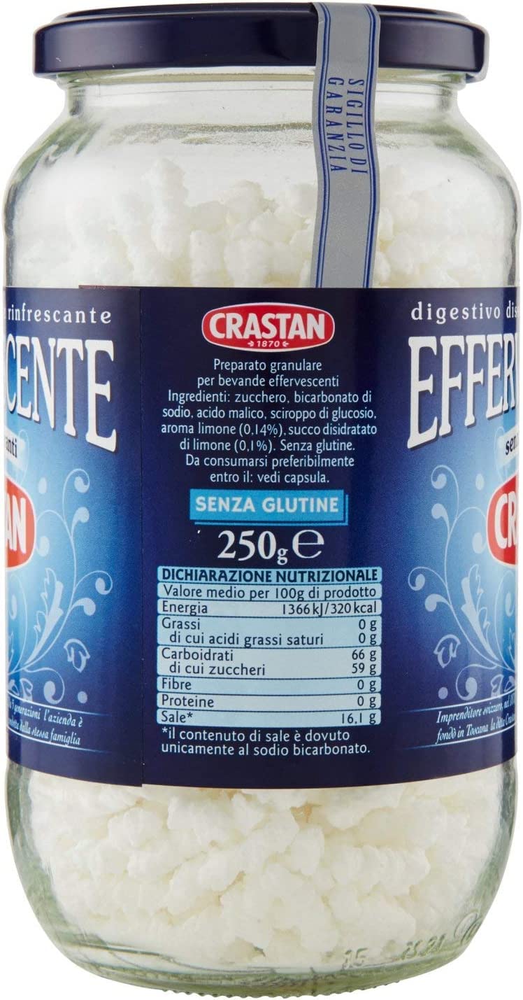 6 X Crastan limone rinfrescante digestione con profumo di limone 250 gr