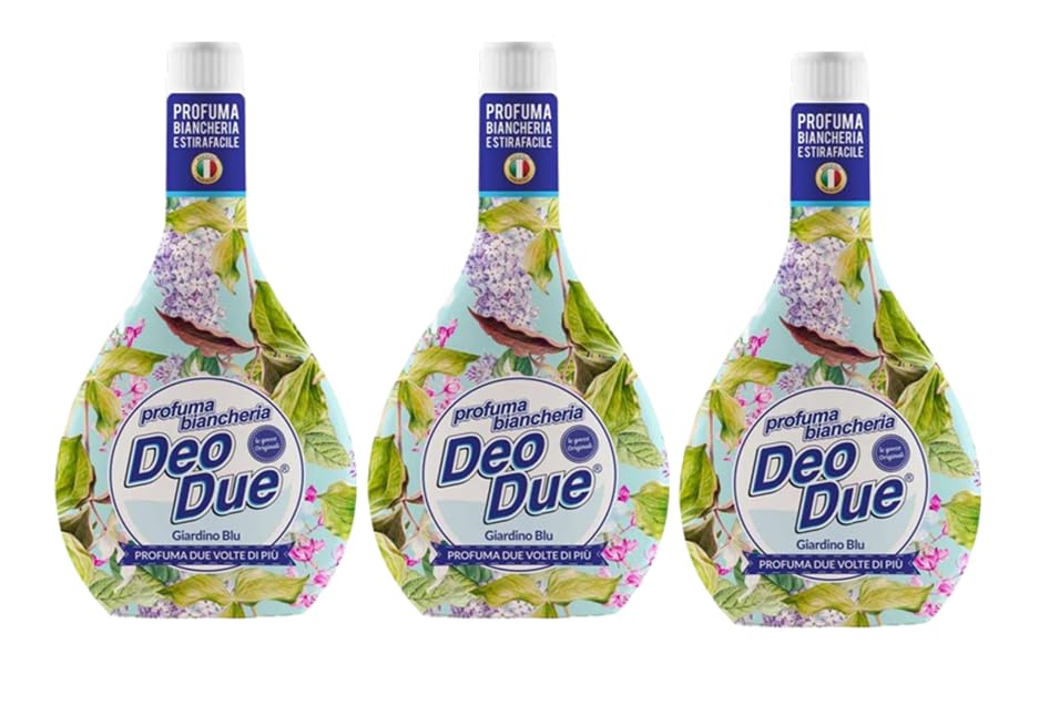 DEO DUE PROFUMA BIANCHERIA GIARDINO BLU 250 ML CONFEZIONE DA 3 PEZZI