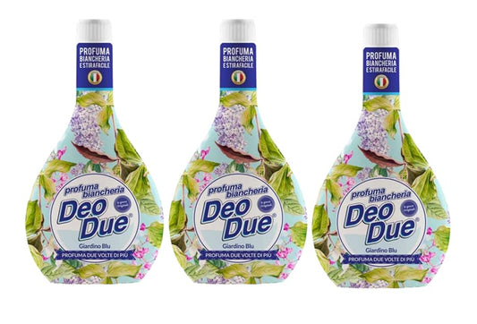 DEO DUE PROFUMA BIANCHERIA GIARDINO BLU 250 ML CONFEZIONE DA 3 PEZZI