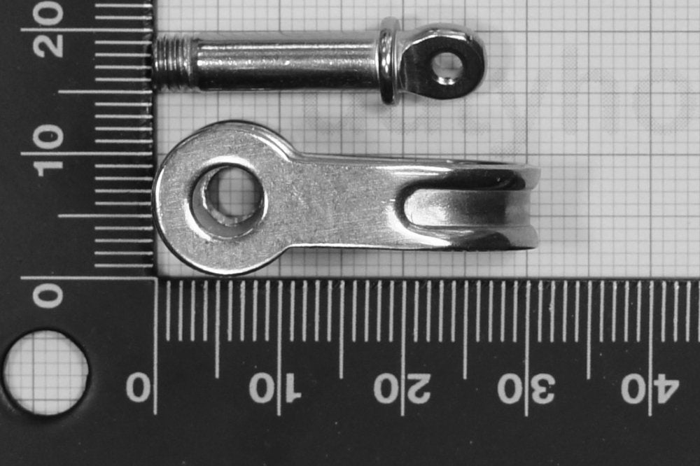 Grillo piatta, corto 5mm, acciaio inox AISI316