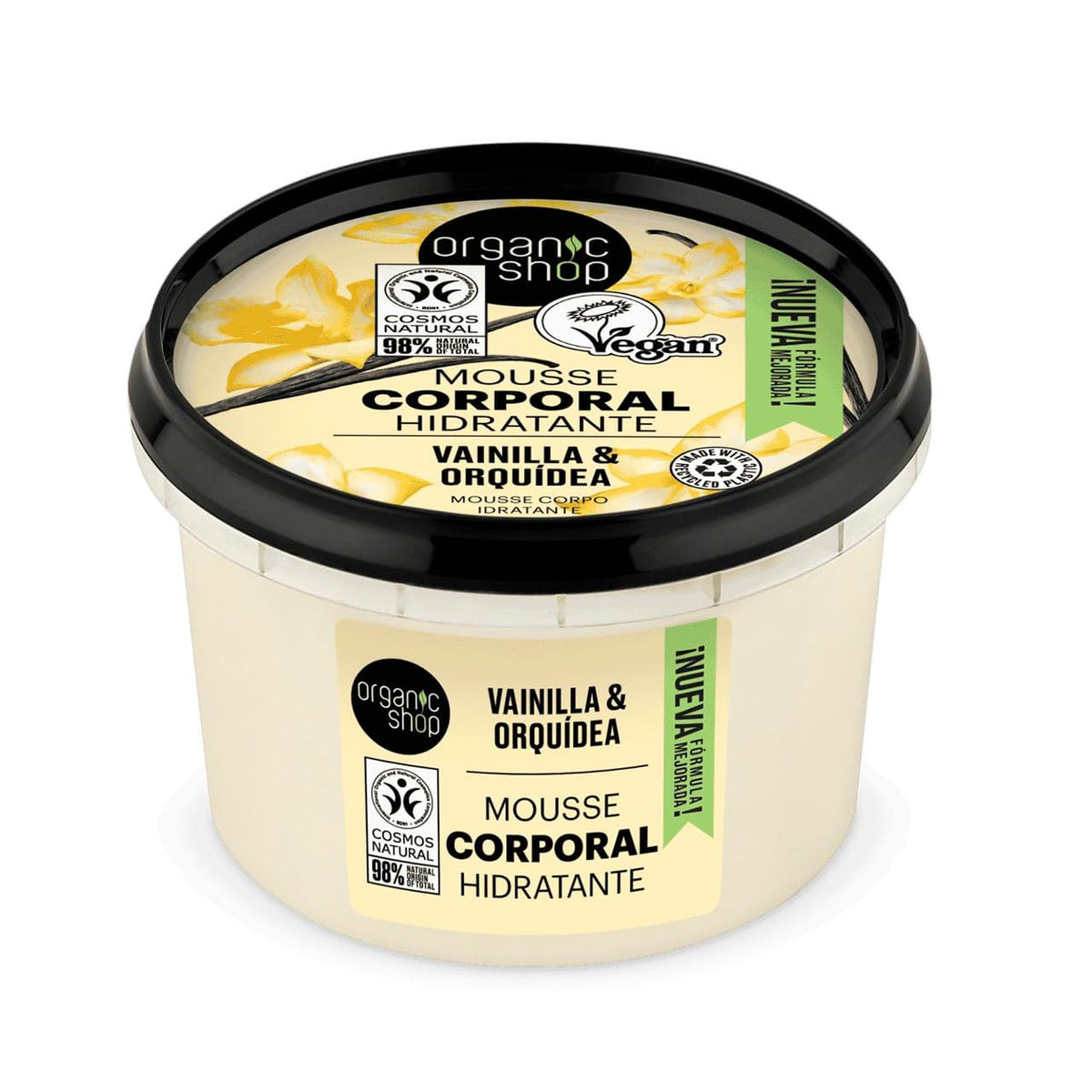 Organic Shop Mousse Corpo alla Vaniglia Biologica & Orchidea, 250ml