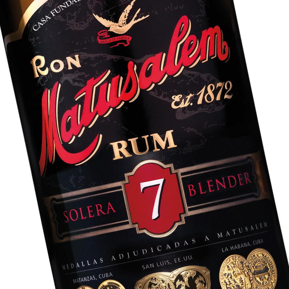 Matusalem Solera 7 70cl - Rum Dorato Eccezionalmente Versatile. 40% vol.