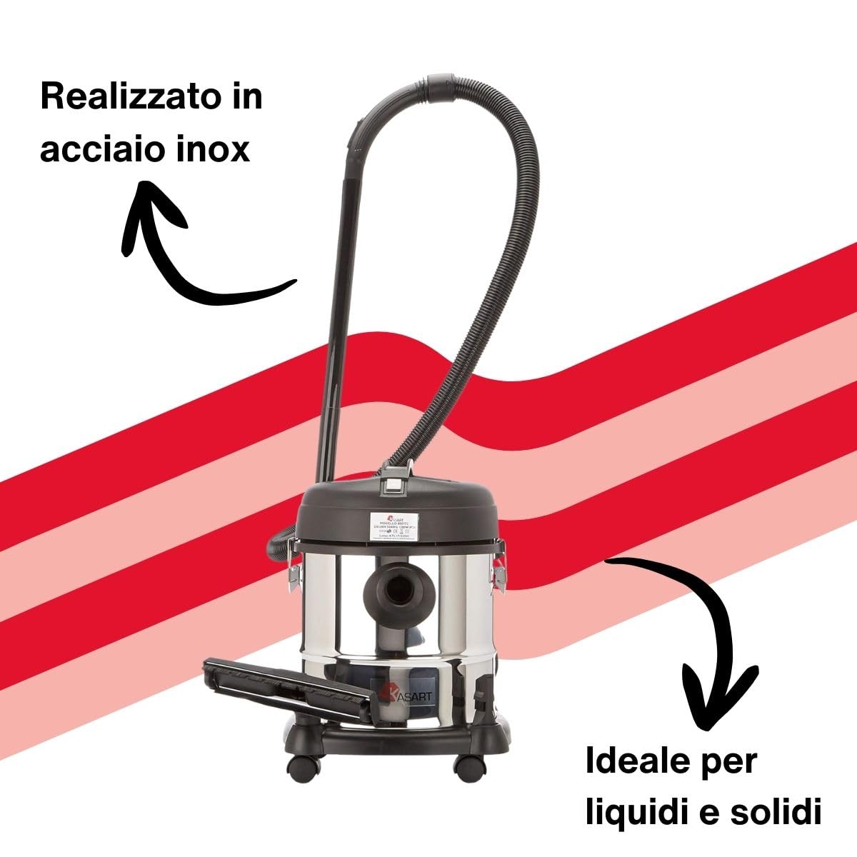 Kasart Lt. 20-1200 W Bidone Aspiratutto