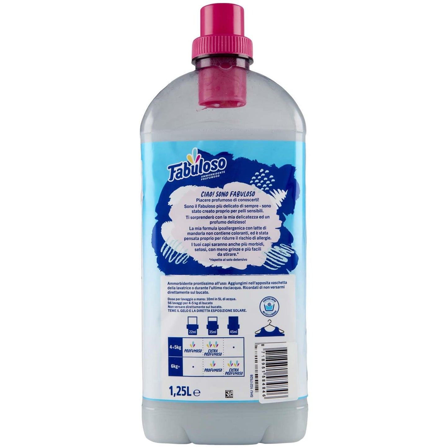 Fabuloso Ammorbidente Concentrato Ipoallergenico 1250ml, 1250ml